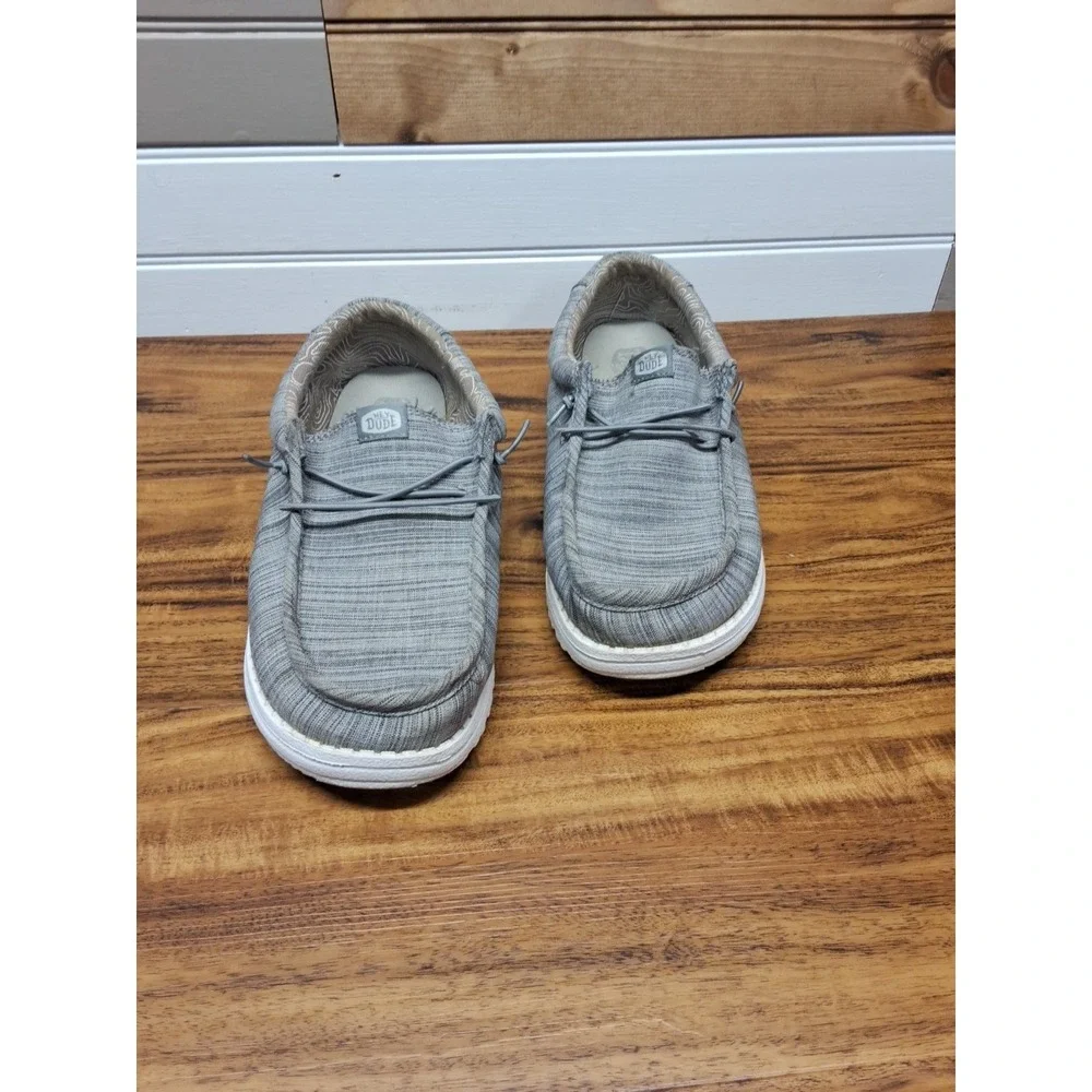 Hey Dude Wally Youth Blend Linen Stone Boys YT6 Boating Beach Travel School